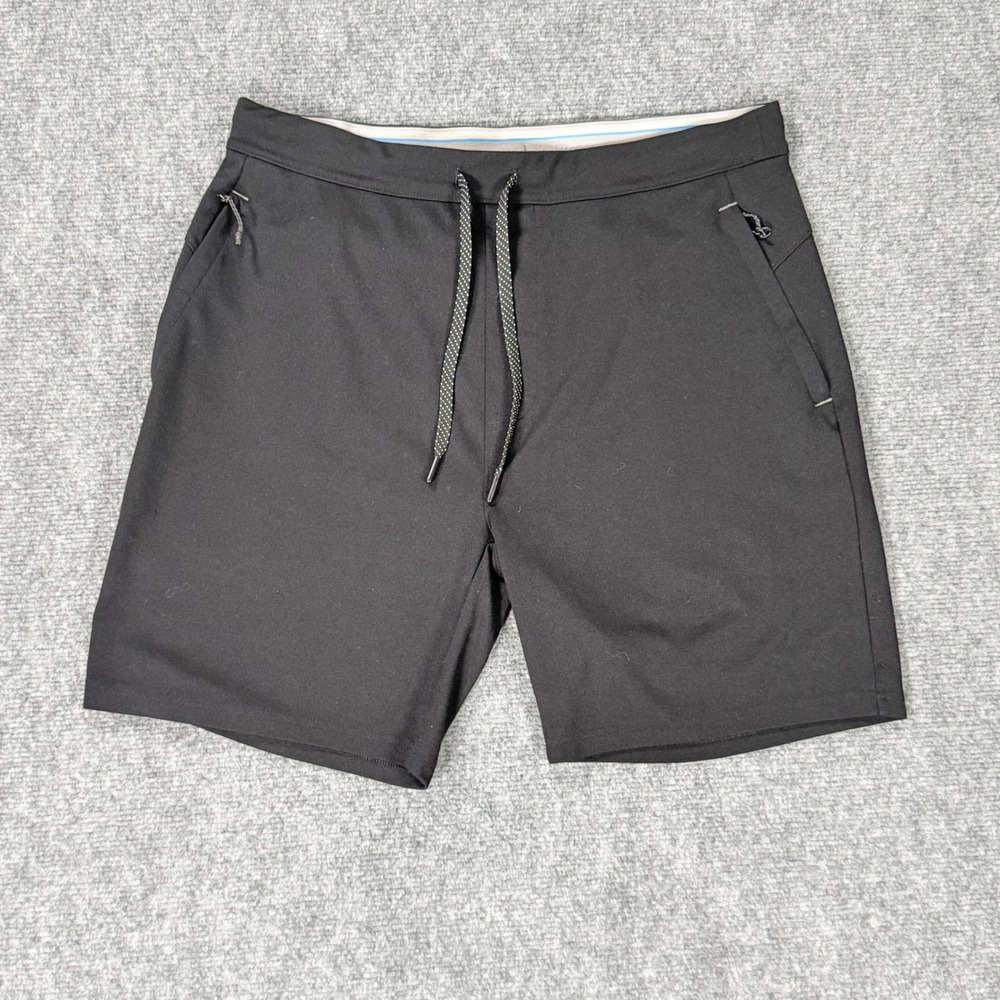 Mack Weldon Atlas Shorts Men's Large Black 7" Inseam Drawstring